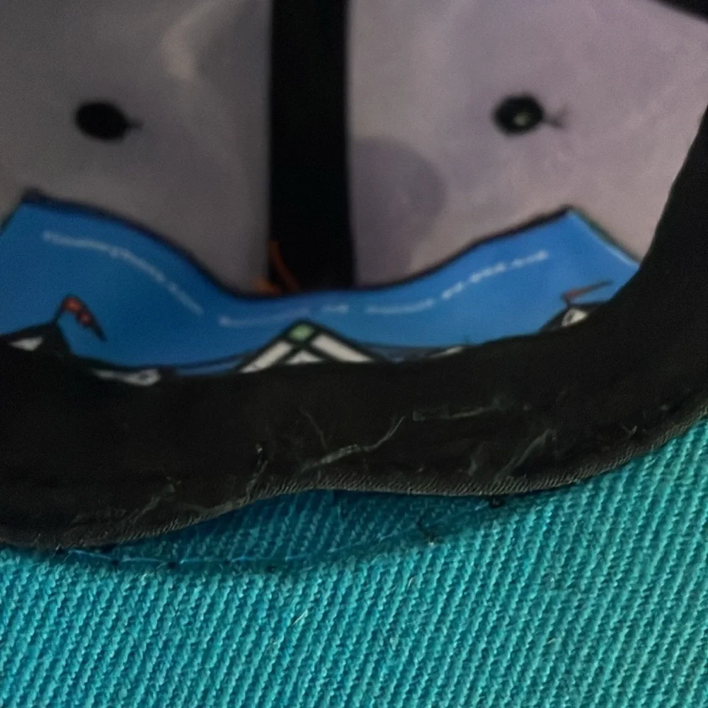Findlay SnapBack Hat Cap Black Orange and Teal